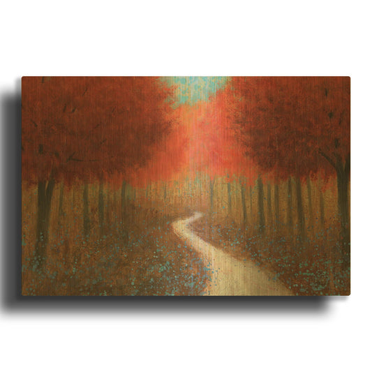 'Forest Pathway' By James Wiens Gold Metal Wall Art
