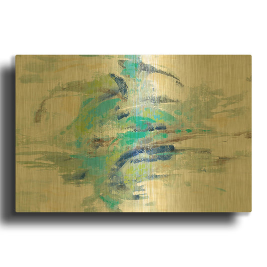 'River Whirlpool' By Silvia Vassileva Gold Metal Wall Art