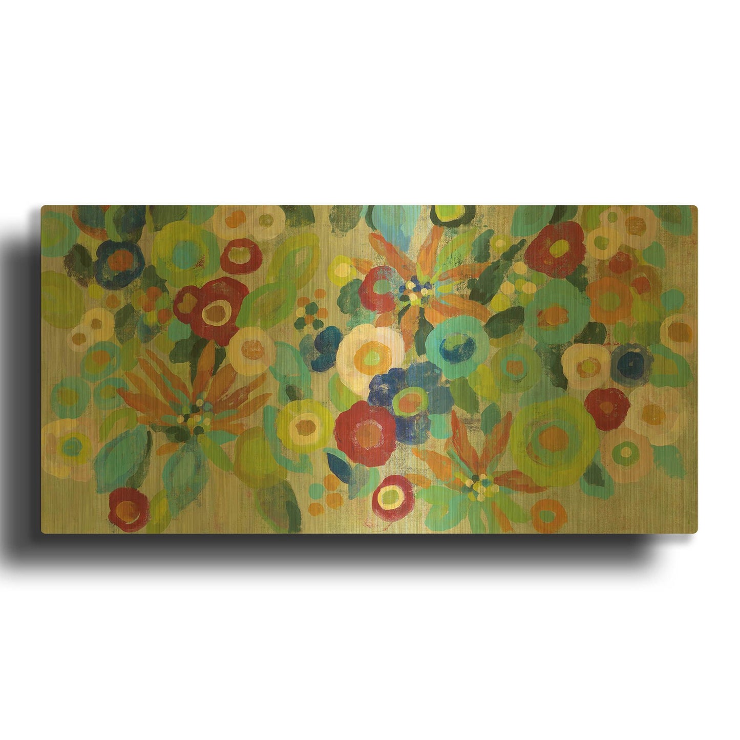 'Flower Market I' By Silvia Vassileva Gold Metal Wall Art