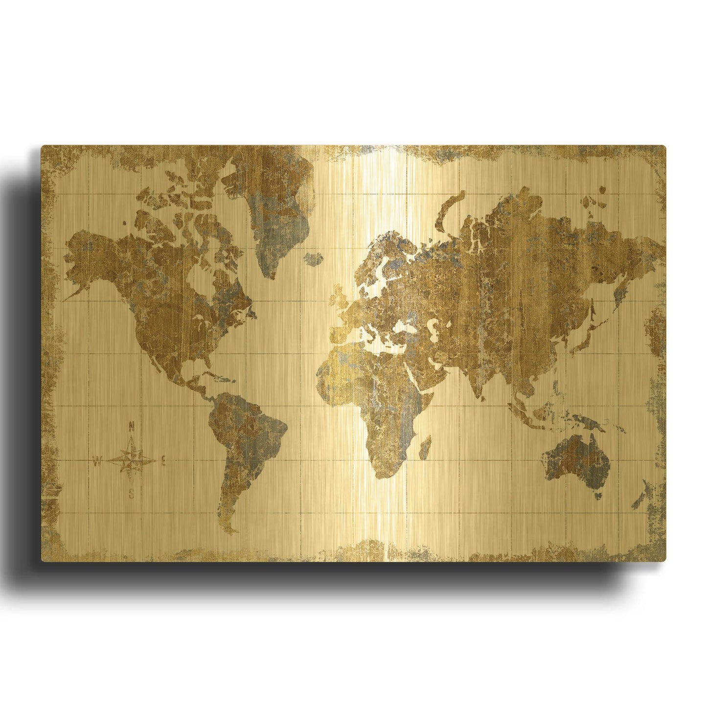 'Map of Dreams' By Wild Apple Portfolio Gold Metal Wall Art