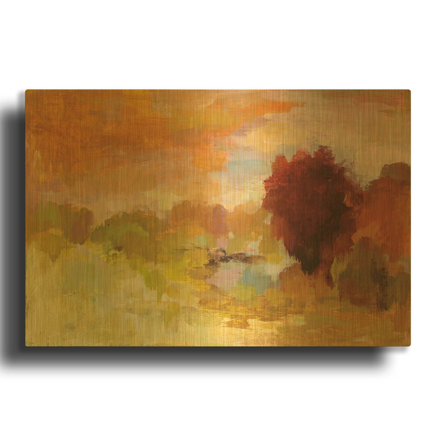 'Fall Glory' By Silvia Vassileva Gold Metal Wall Art