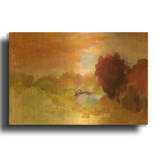 'Fall Glory' By Silvia Vassileva Gold Metal Wall Art