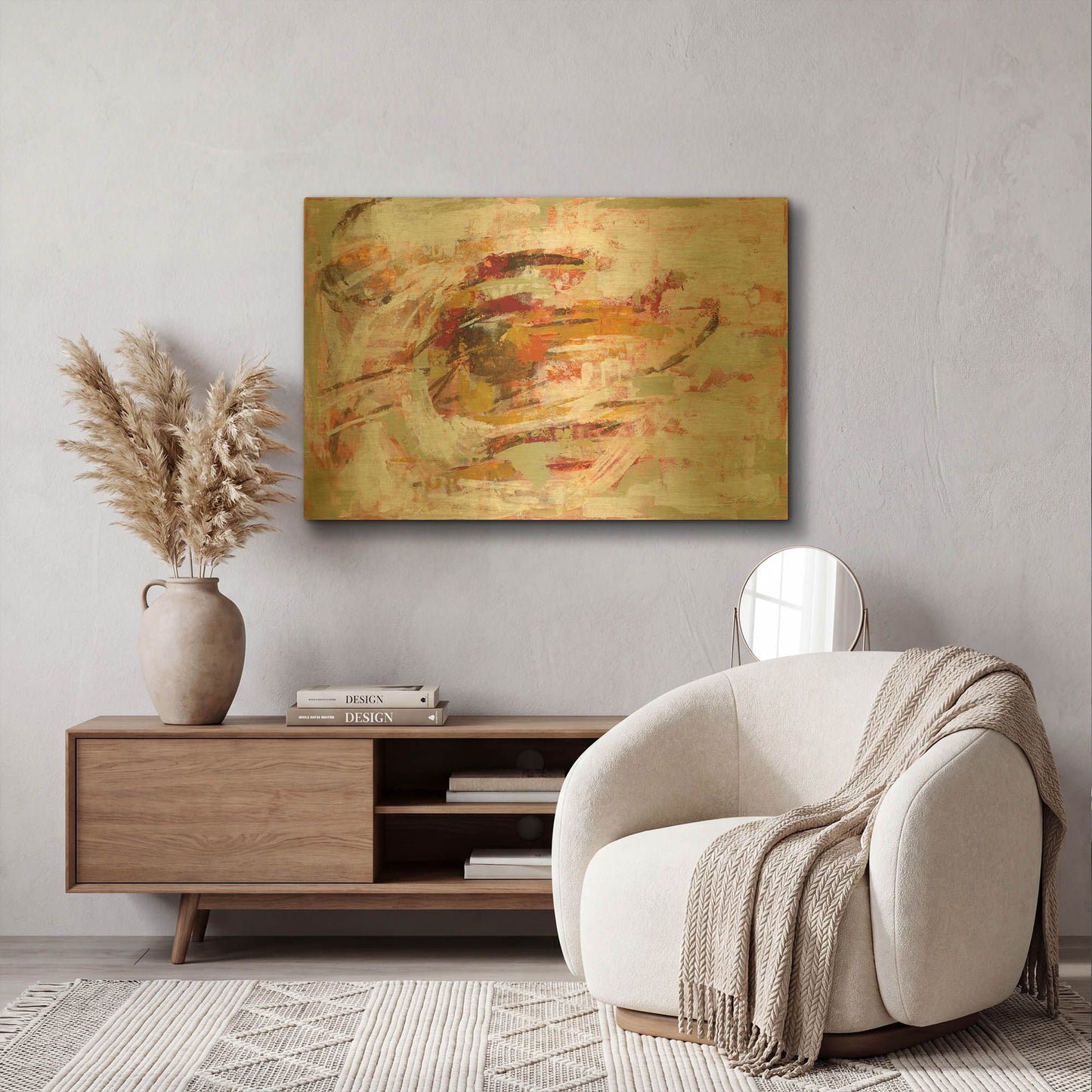 'Graffiti Wall II' By Silvia Vassileva Gold Metal Wall Art