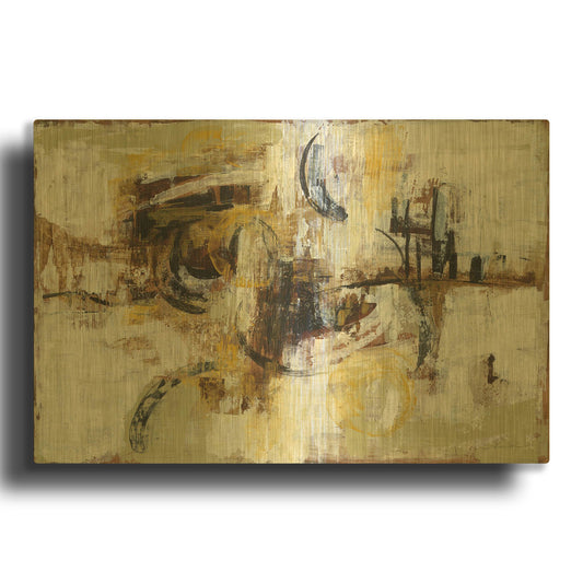 'Graffiti Wall III' By Silvia Vassileva Gold Metal Wall Art