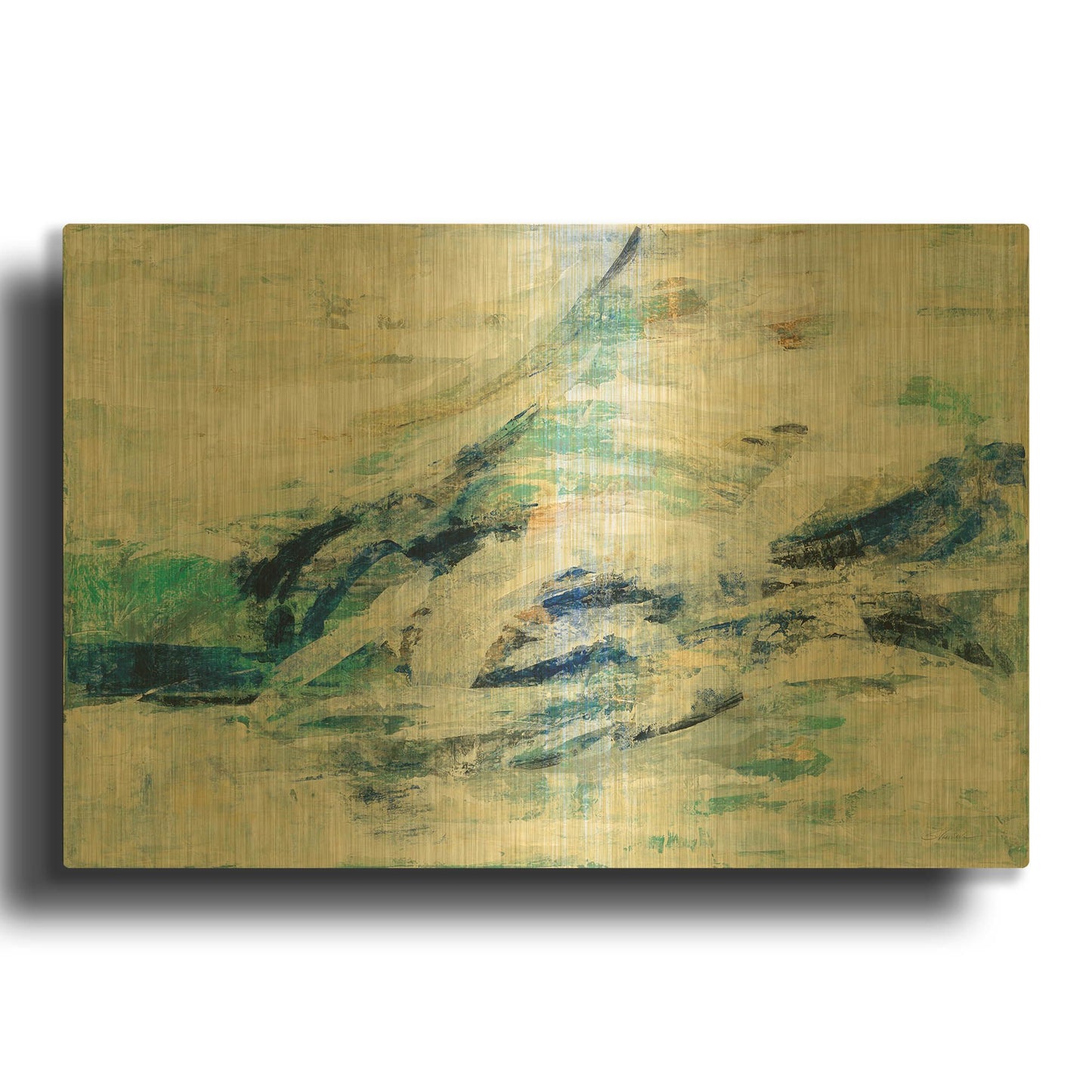 'Seawave' By Silvia Vassileva Gold Metal Wall Art