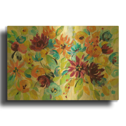 'Autumn Joy' By Silvia Vassileva Gold Metal Wall Art