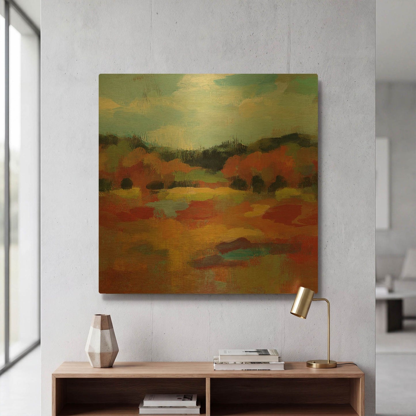 'October Moment I' By Silvia Vassileva Gold Metal Wall Art