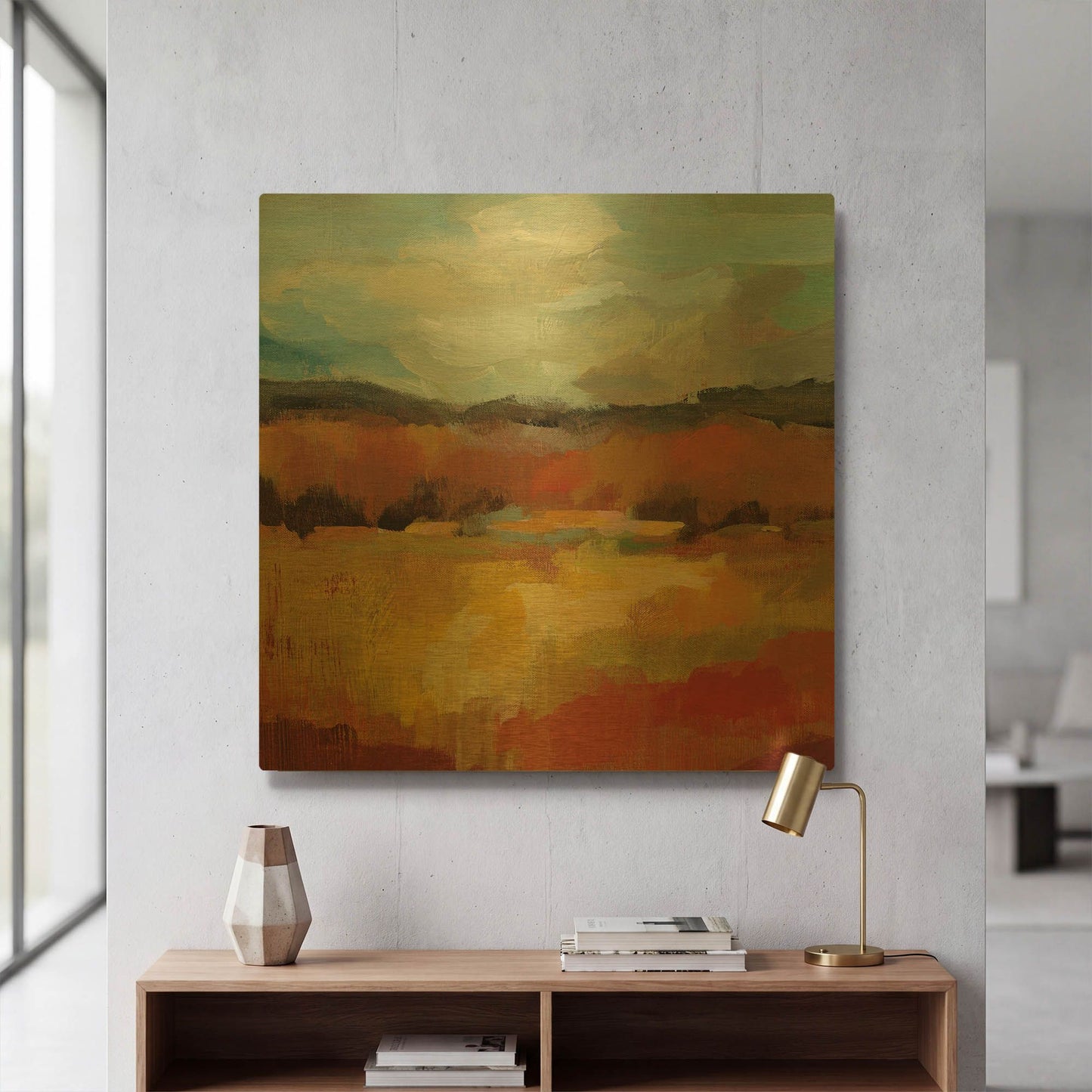 'October Moment II' By Silvia Vassileva Gold Metal Wall Art