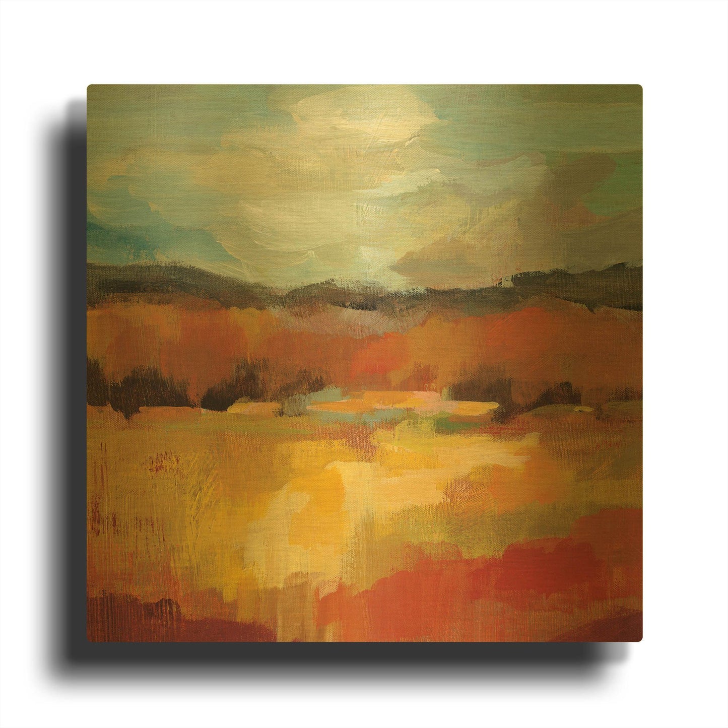 'October Moment II' By Silvia Vassileva Gold Metal Wall Art