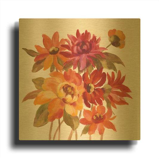 'English Garden I' By Silvia Vassileva Gold Metal Wall Art
