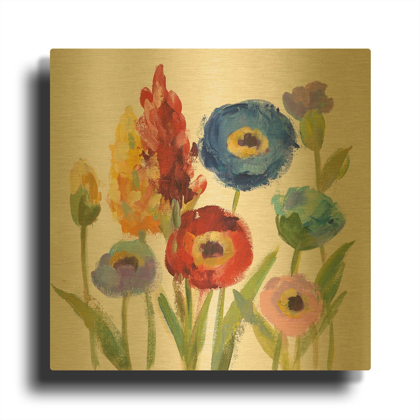 'Wild Garden I' By Silvia Vassileva Gold Metal Wall Art