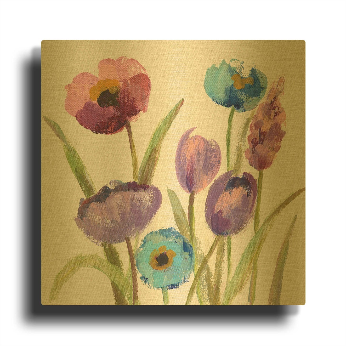 'Wild Garden II' By Silvia Vassileva Gold Metal Wall Art