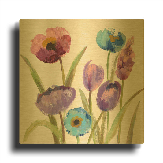 'Wild Garden II' By Silvia Vassileva Gold Metal Wall Art