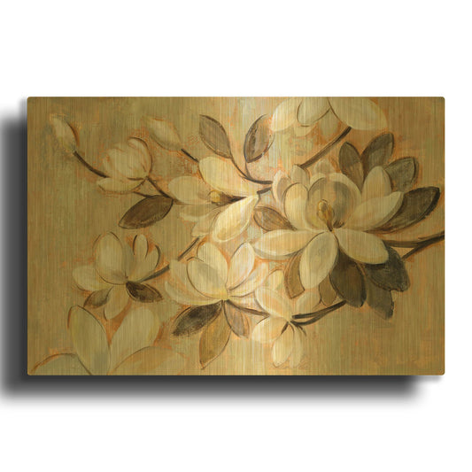 'Magnolia Simplicity' By Silvia Vassileva Gold Metal Wall Art