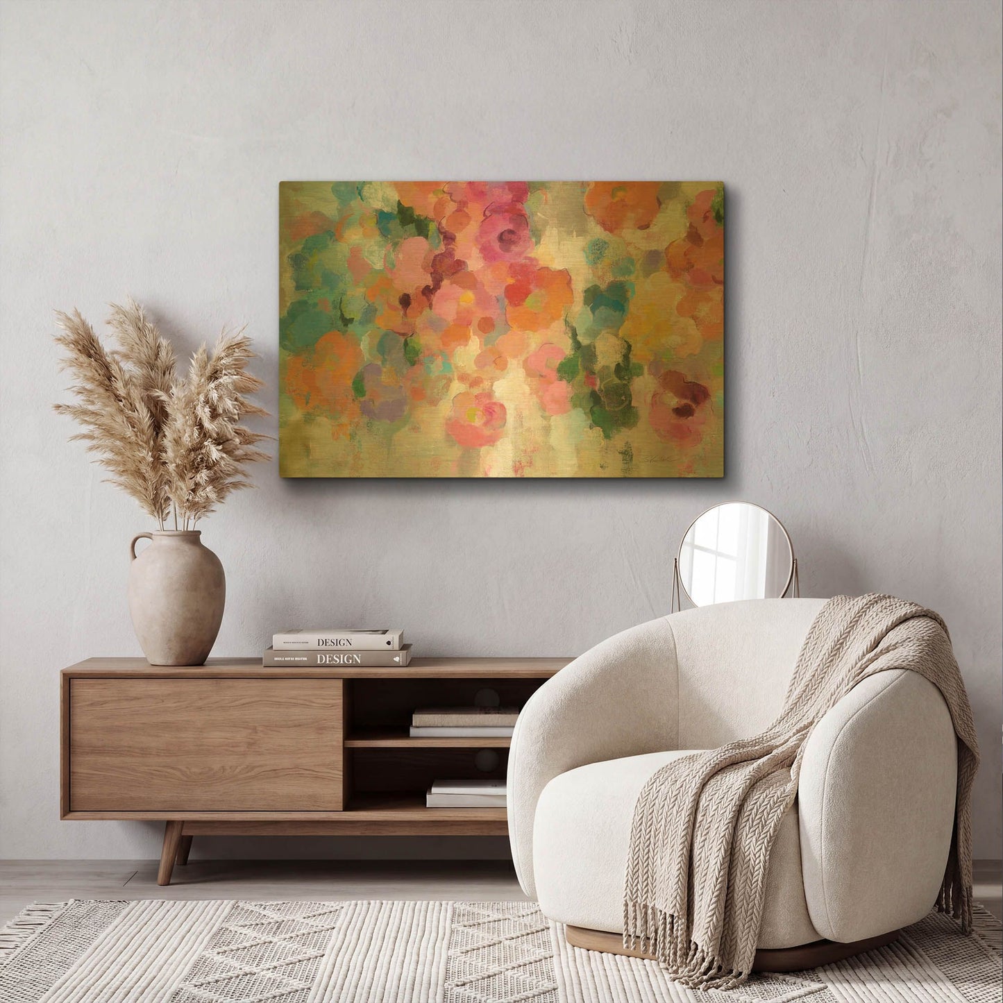 'Colorful Garden I' By Silvia Vassileva Gold Metal Wall Art