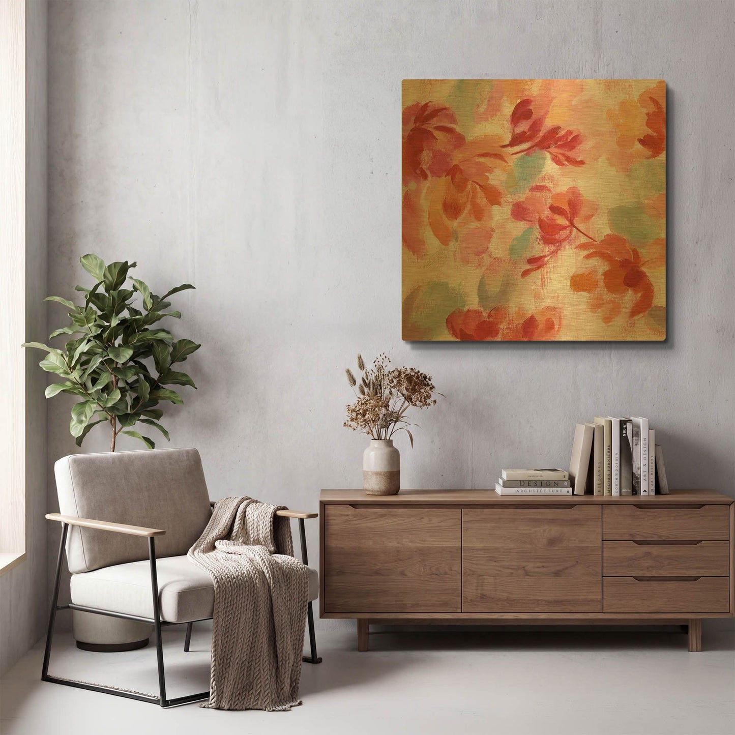 'Spring Galore II' By Silvia Vassileva Gold Metal Wall Art