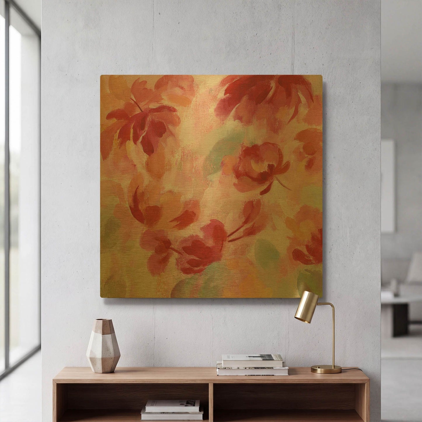 'Spring Galore III' By Silvia Vassileva Gold Metal Wall Art