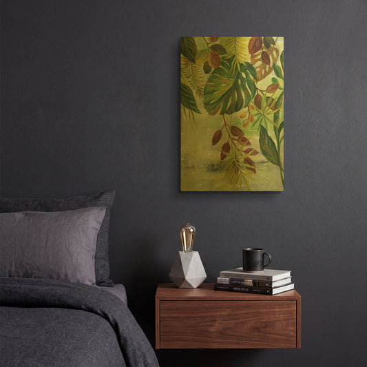 'Tropical Greenery II' By Silvia Vassileva Gold Metal Wall Art
