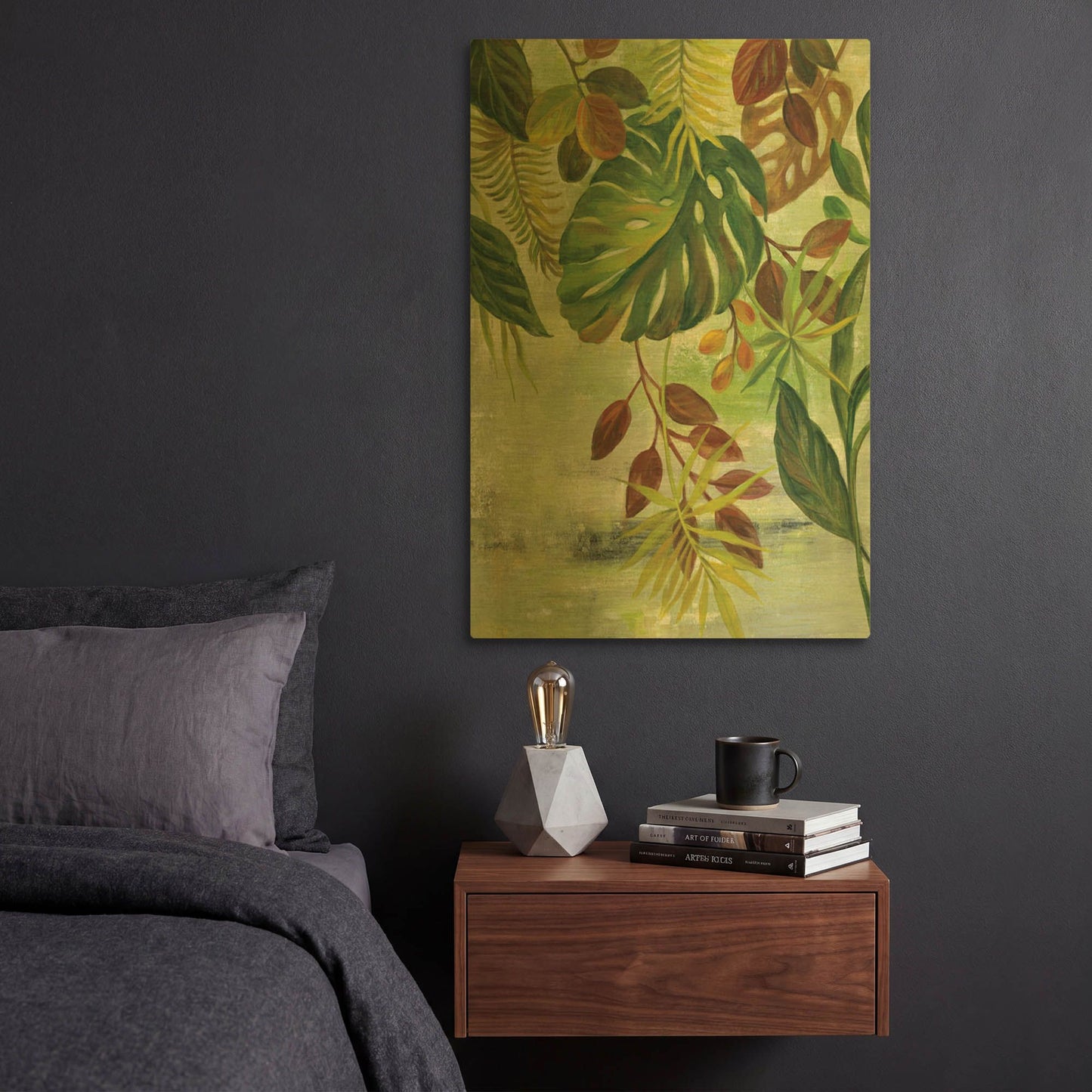 'Tropical Greenery II' By Silvia Vassileva Gold Metal Wall Art
