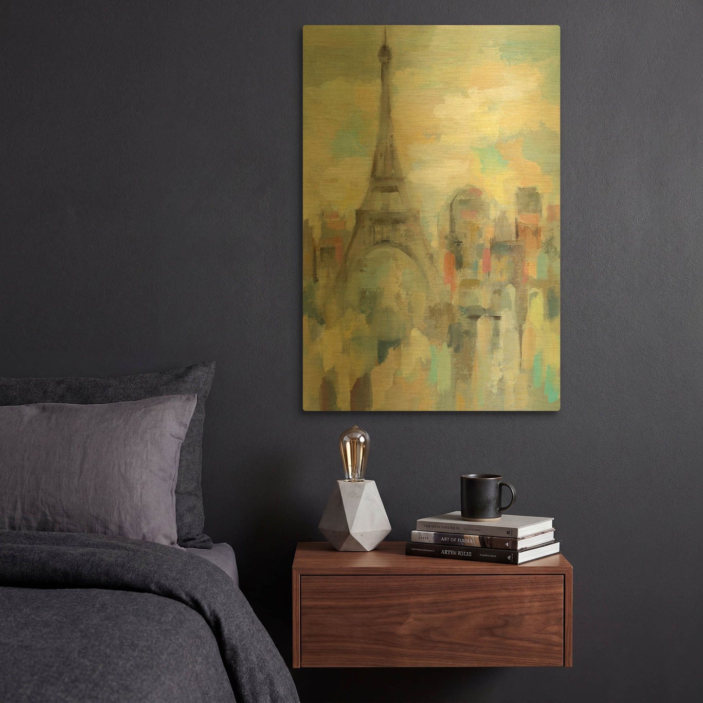 'Paris Impression' By Silvia Vassileva Gold Metal Wall Art