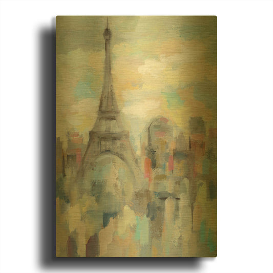 'Paris Impression' By Silvia Vassileva Gold Metal Wall Art
