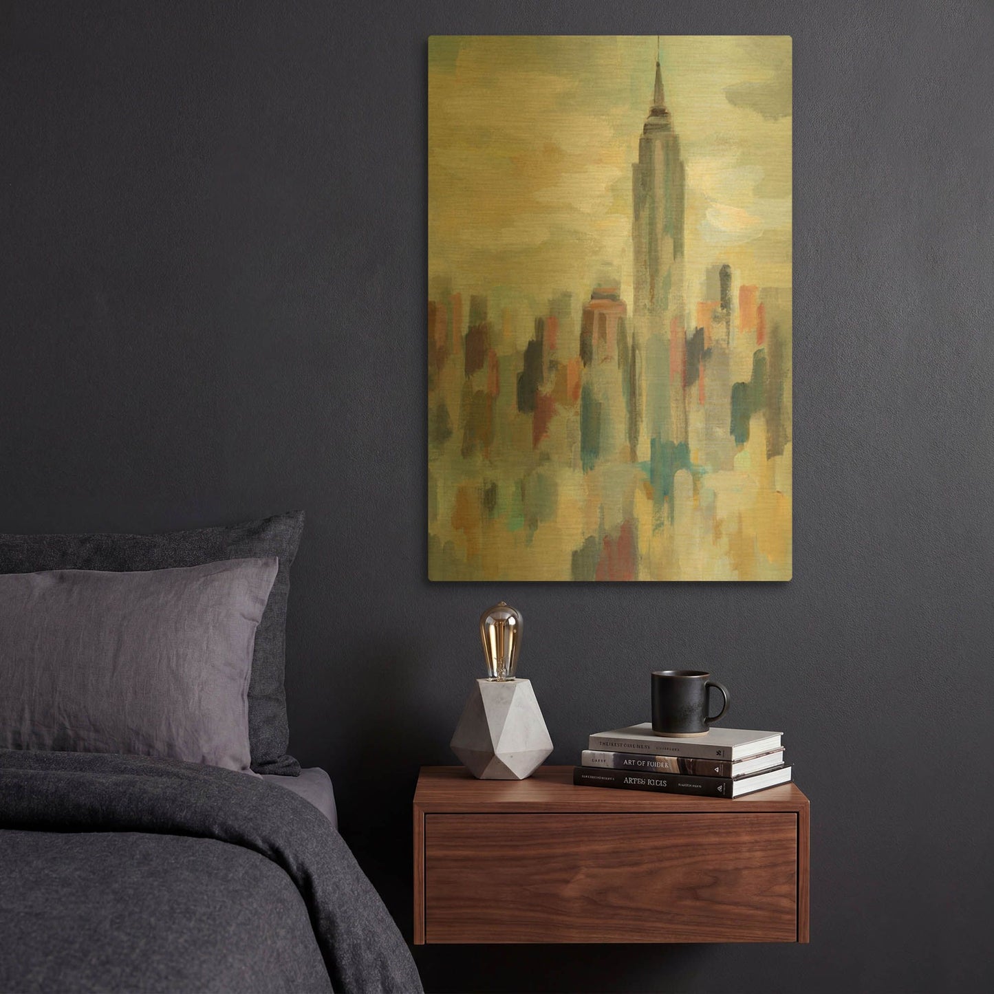 'New York Impression' By Silvia Vassileva Gold Metal Wall Art