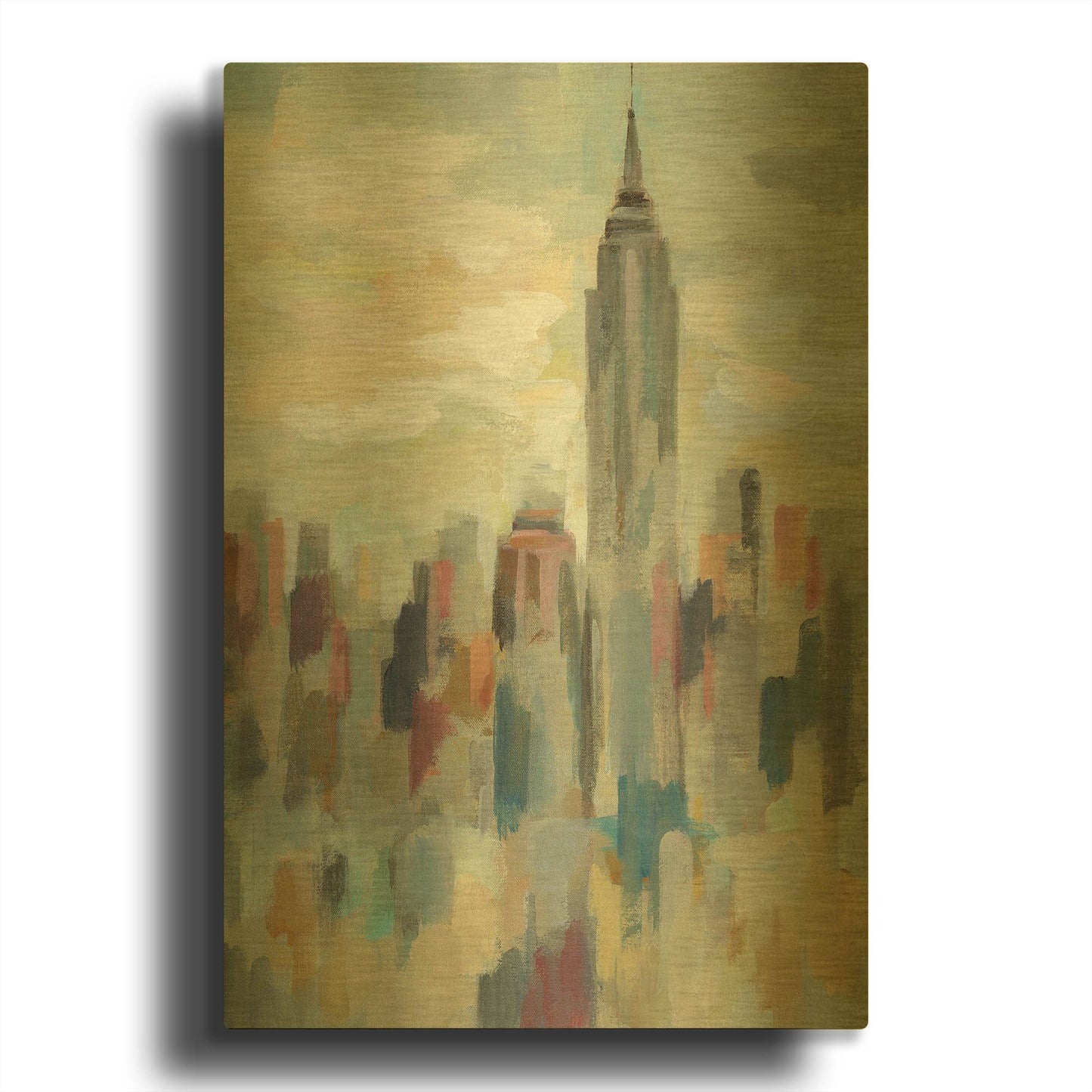 'New York Impression' By Silvia Vassileva Gold Metal Wall Art