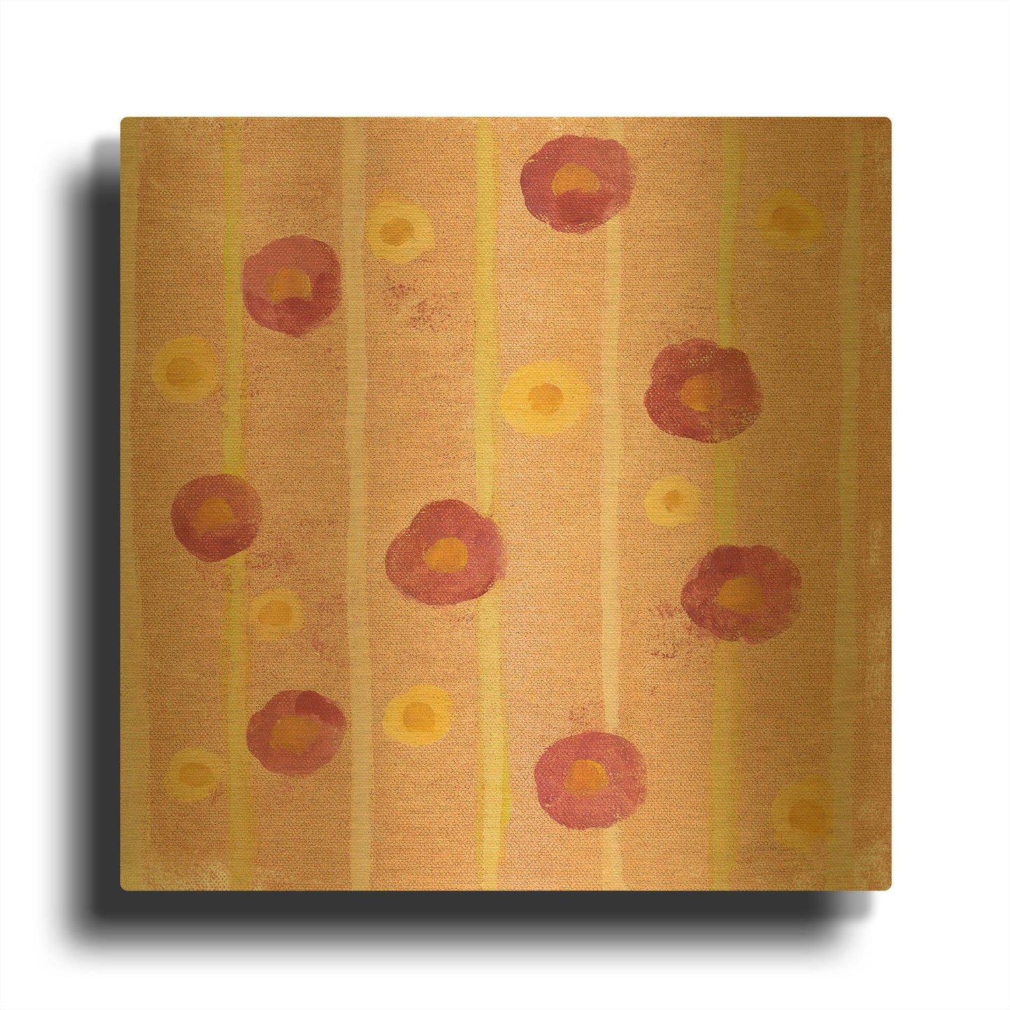 'Breezy Floral Element 2' By Silvia Vassileva Gold Metal Wall Art