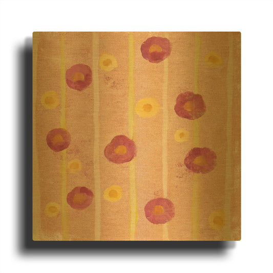 'Breezy Floral Element 2' By Silvia Vassileva Gold Metal Wall Art