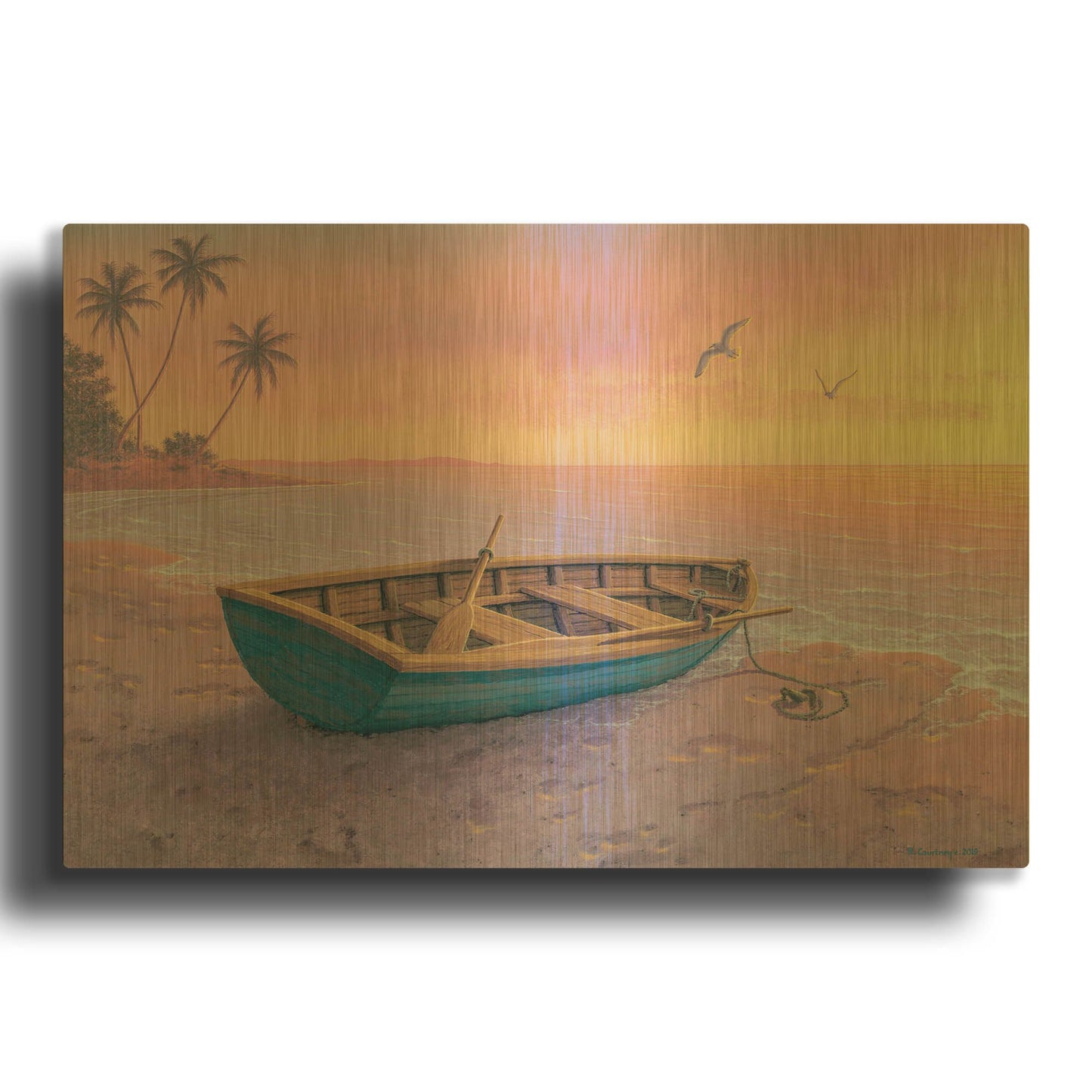 'Life Is But A Dream' By Richard Courtney Gold Metal Wall Art