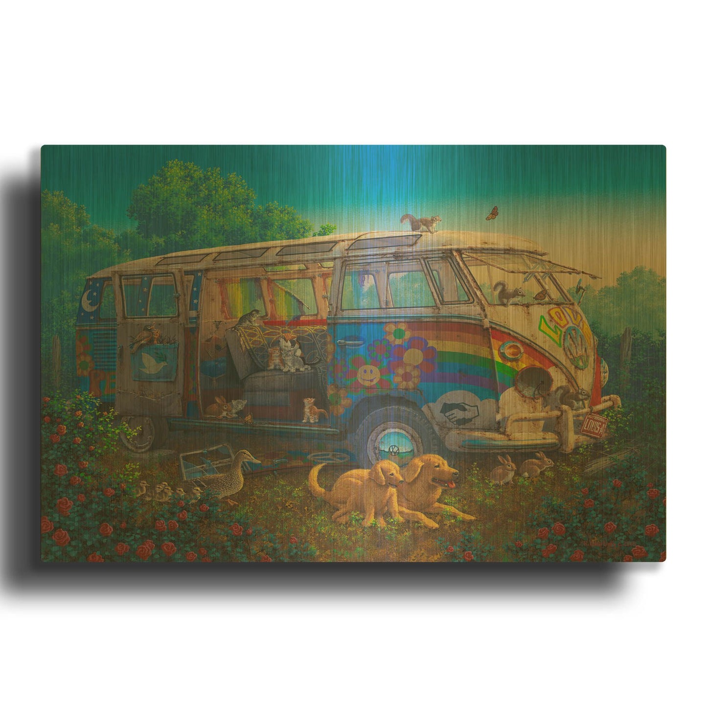 'What A Wonderful World' By Richard Courtney Gold Metal Wall Art
