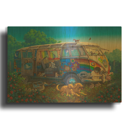 'What A Wonderful World' By Richard Courtney Gold Metal Wall Art