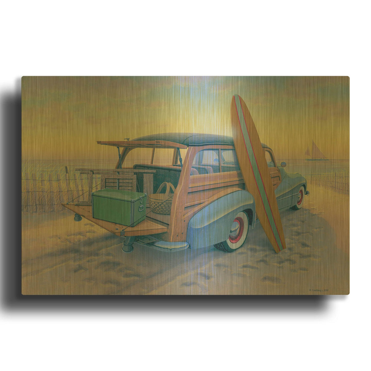 'Ready to Go' By Richard Courtney Gold Metal Wall Art
