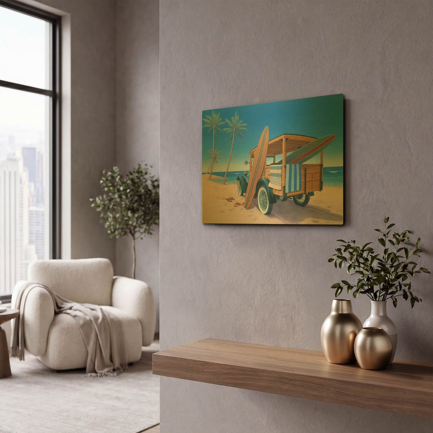 'The Good Ole Days' By Richard Courtney Gold Metal Wall Art