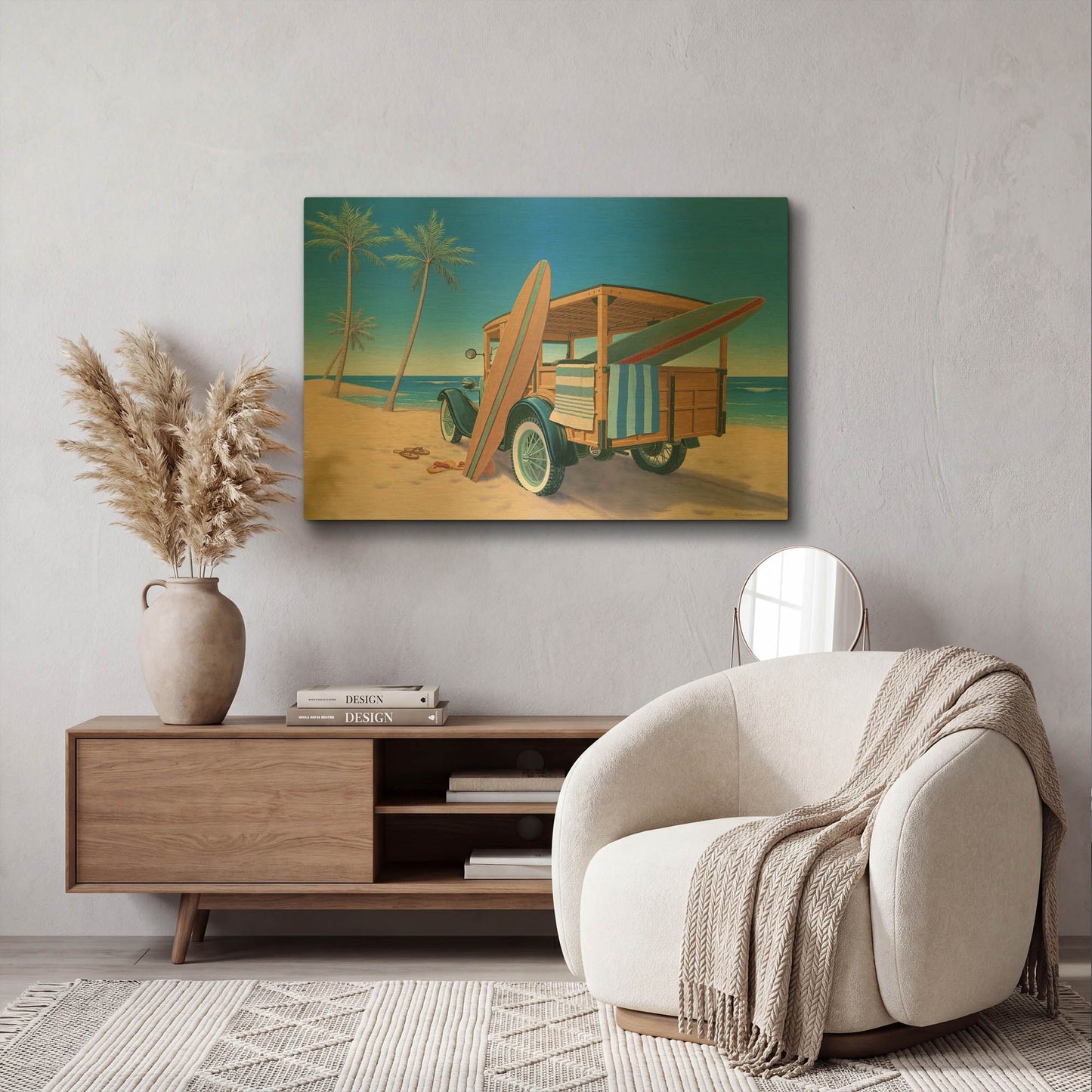 'The Good Ole Days' By Richard Courtney Gold Metal Wall Art