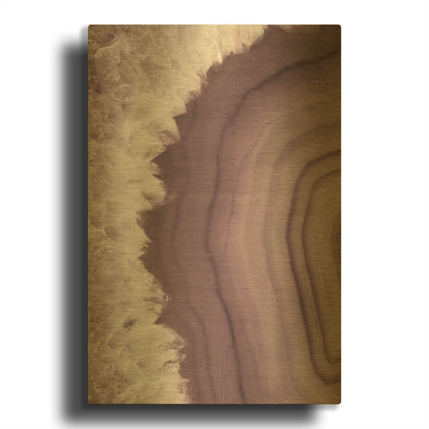 'Agate Geode I Plum' By Wild Apple Portfolio Gold Metal Wall Art