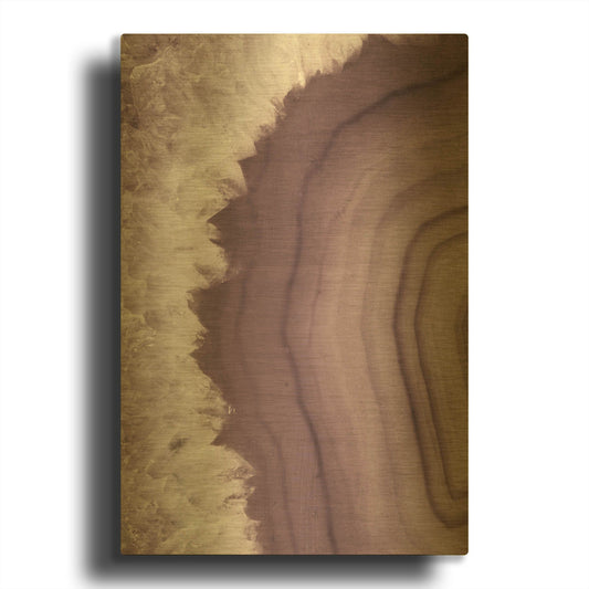 'Agate Geode I Plum' By Wild Apple Portfolio Gold Metal Wall Art