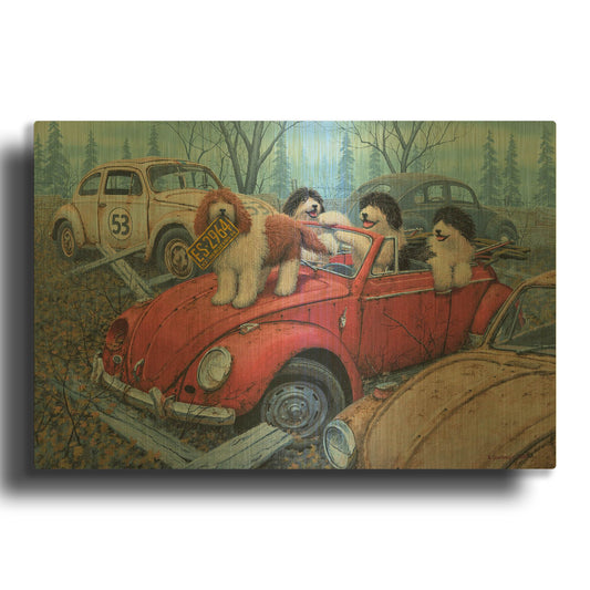 'The Beetles' By Richard Courtney Gold Metal Wall Art