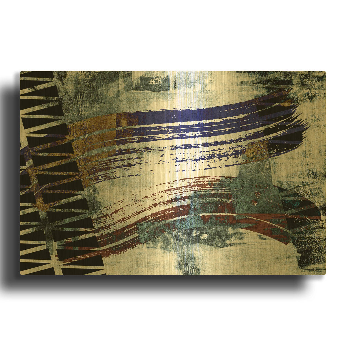 'Clamorous' By Delores Naskrent Gold Metal Wall Art