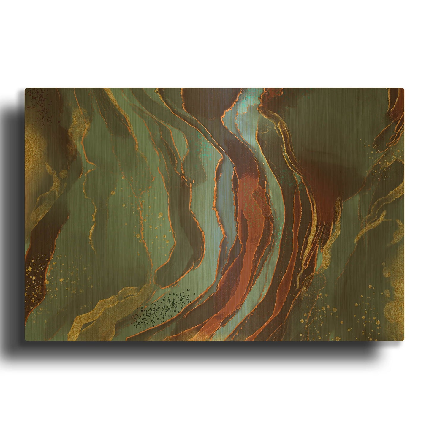 'Velvet Shimmer' By Delores Naskrent Gold Metal Wall Art