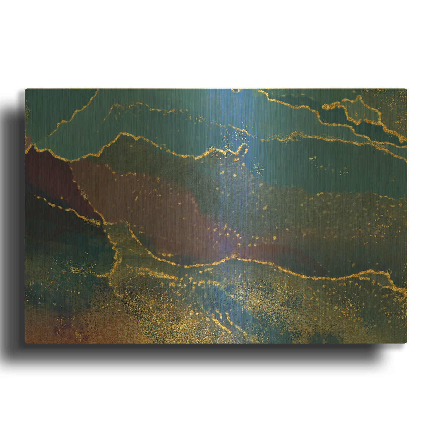 'In the Navy' By Delores Naskrent Gold Metal Wall Art