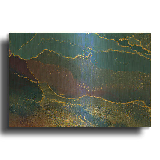 'In the Navy' By Delores Naskrent Gold Metal Wall Art