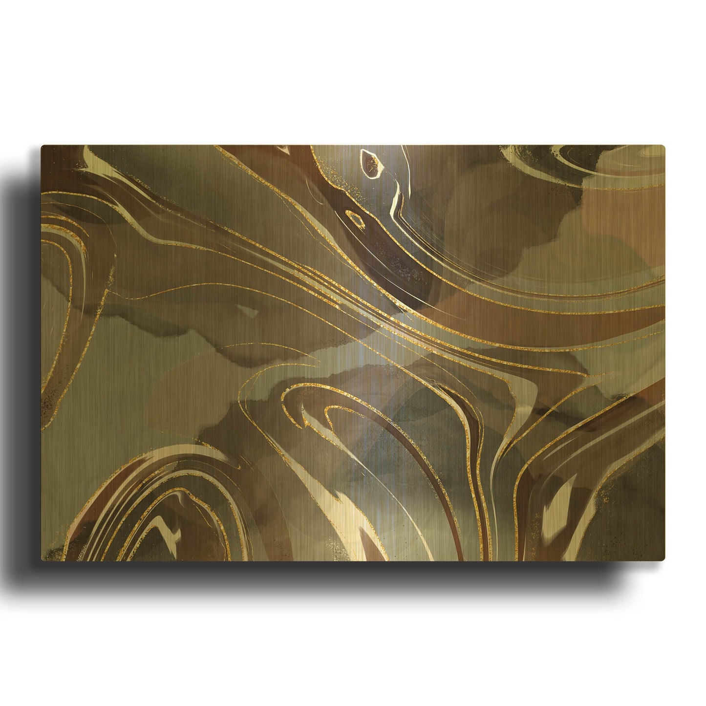'Durango Valley' By Delores Naskrent Gold Metal Wall Art