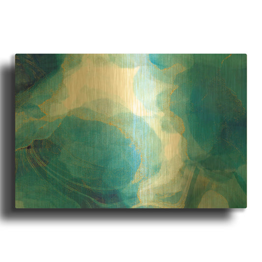 'Partly Cloudy' By Delores Naskrent Gold Metal Wall Art