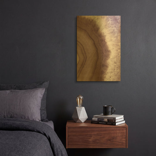 'Agate Geode II Plum' By Wild Apple Portfolio Gold Metal Wall Art