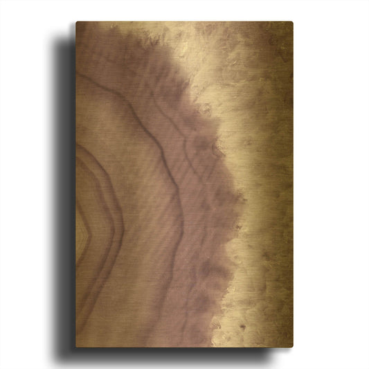'Agate Geode II Plum' By Wild Apple Portfolio Gold Metal Wall Art