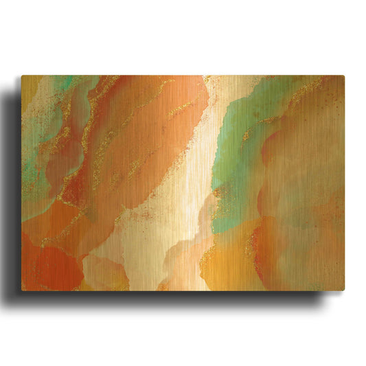 'Copperhead Row' By Delores Naskrent Gold Metal Wall Art