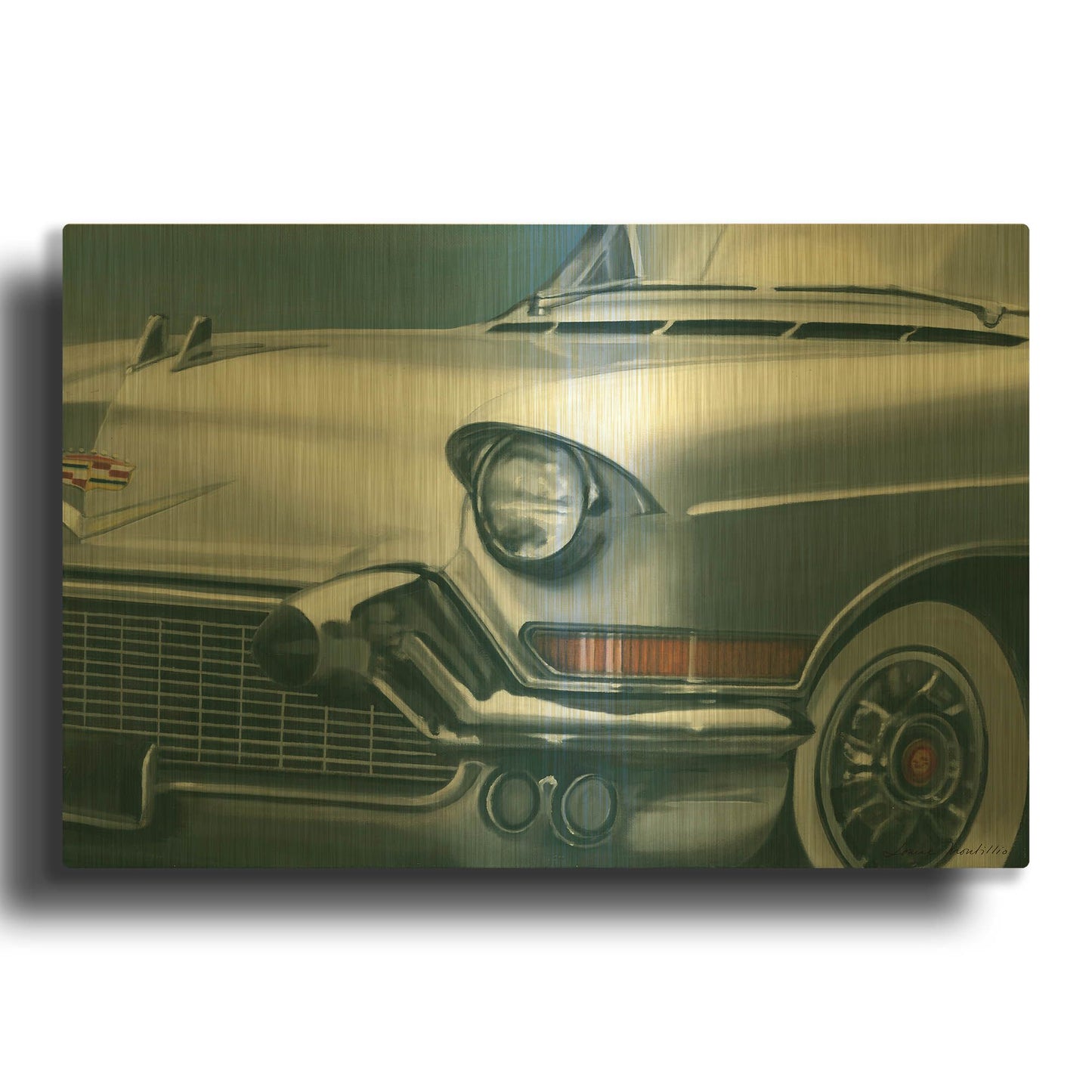 'Vintage Silver Caddy' By Louise Montillio Gold Metal Wall Art