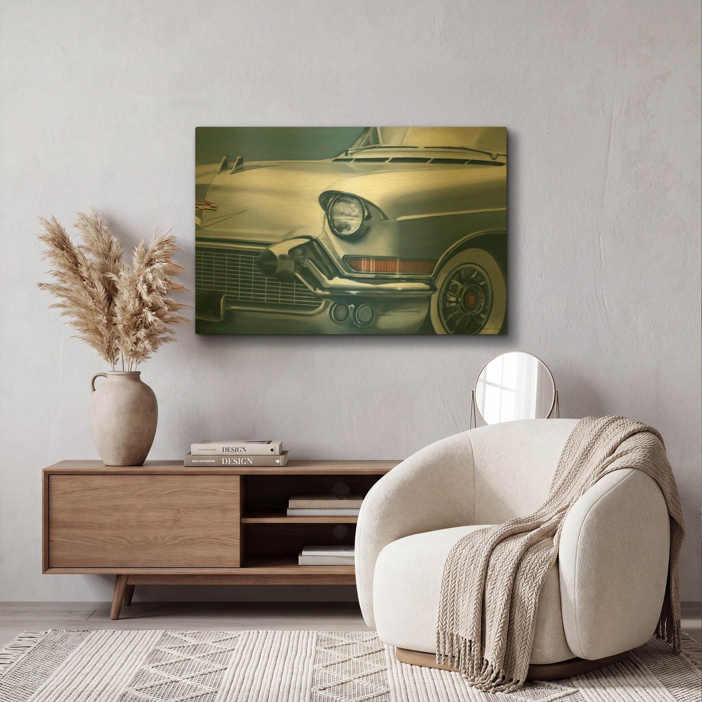'Vintage Silver Caddy' By Louise Montillio Gold Metal Wall Art
