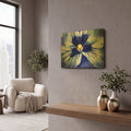 'Pansy Splash' By Louise Montillio Gold Metal Wall Art
